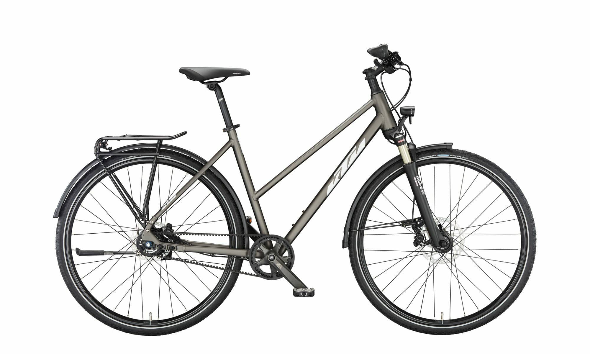 KTM LIFE TOUR machine grey matt (silver+blue) 2023 28"; Trapez