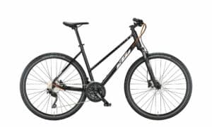 KTM X-LIFE ACTION flaming black (silver+orange matt) 2023 28"; Trapez