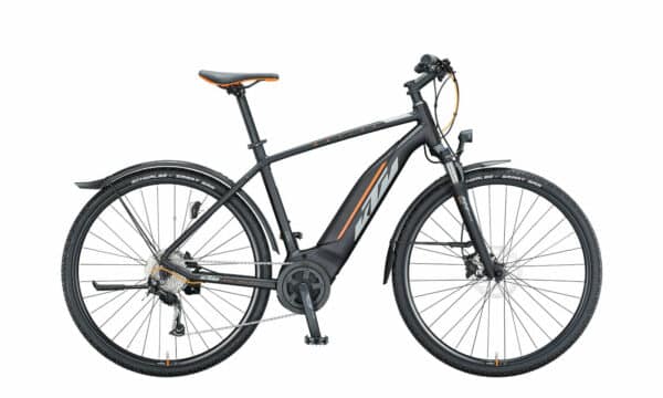 KTM MACINA CROSS P510 Street Black Matt ( Grey Orange ) 2021 28"; 500 Wh Diamant