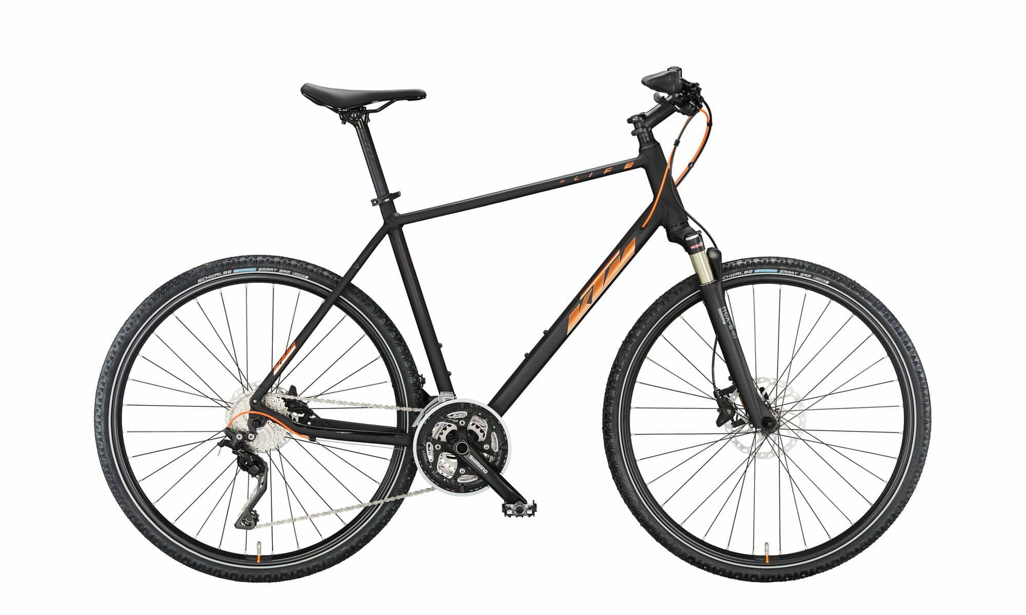 KTM X-LIFE 1964 CROSS black matt (chrome orange+chrome glossy) 2023 28"; Diamant