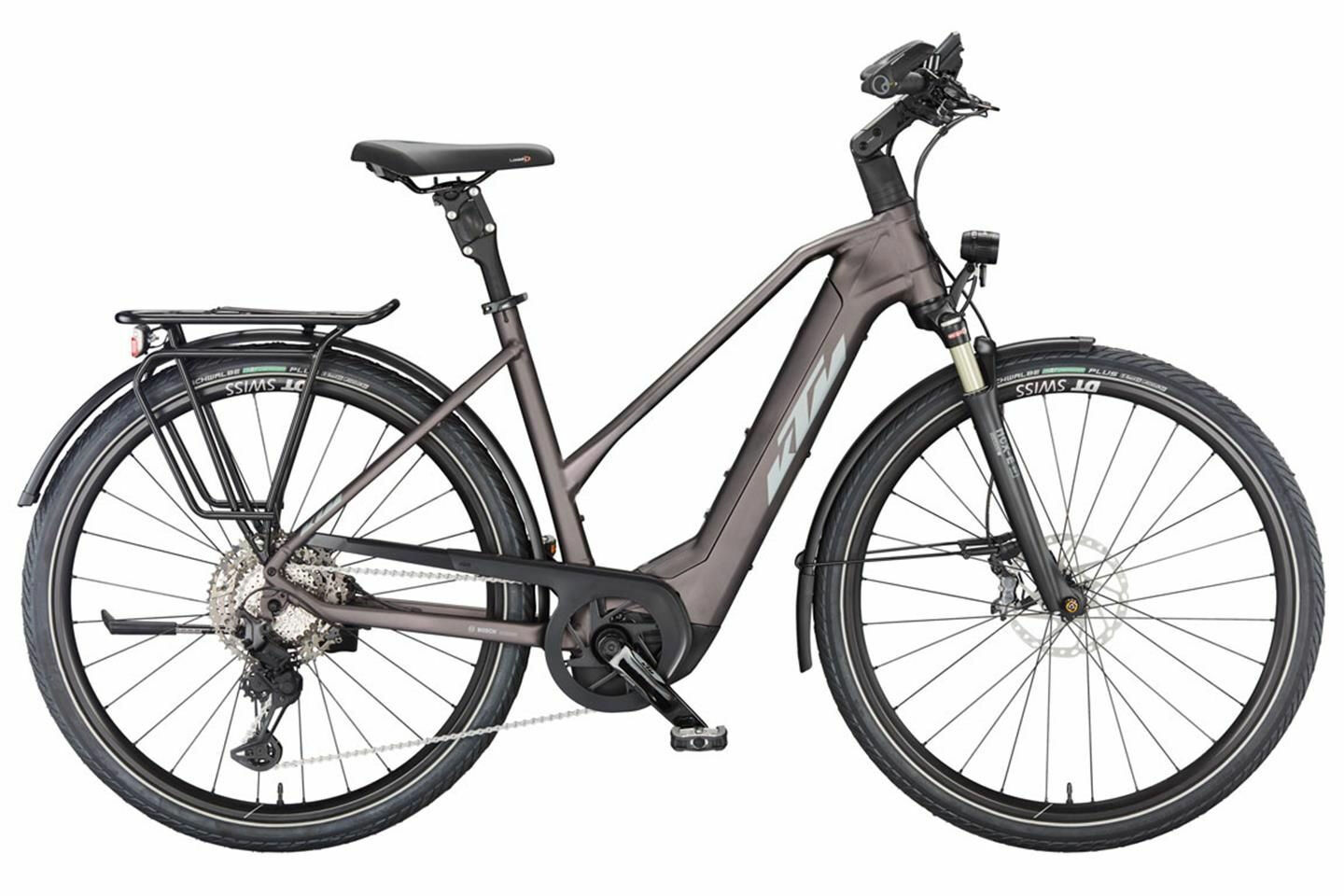 KTM MACINA STYLE 710 elderberry matt (grey+orange) 2023 28"; 750 Wh Trapez