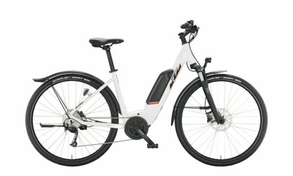 KTM MACINA CROSS P510 STREET white (black+orange) 2022 28"; 500 Wh Wave