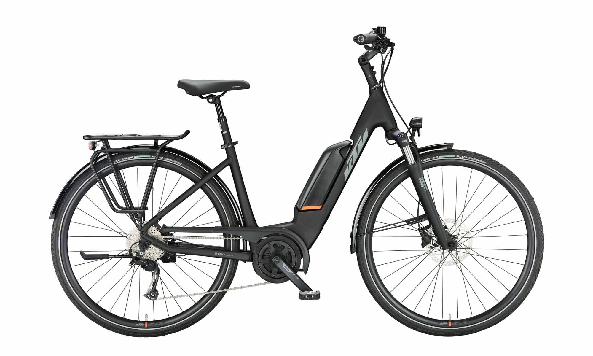 KTM MACINA FUN A510 black matt (grey+orange) 2023 28"; 500 Wh Wave