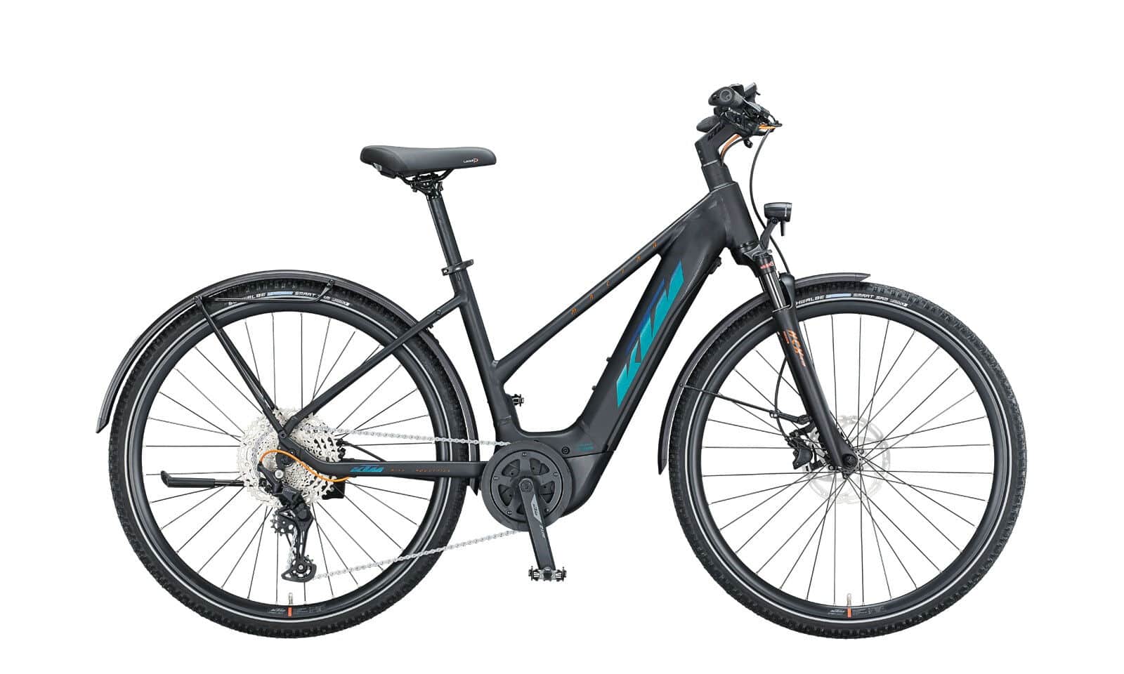 KTM MACINA CROSS LFC Black Matt ( Green Pur.flip Glsy ) 2021 28"; 625 Wh Trapez