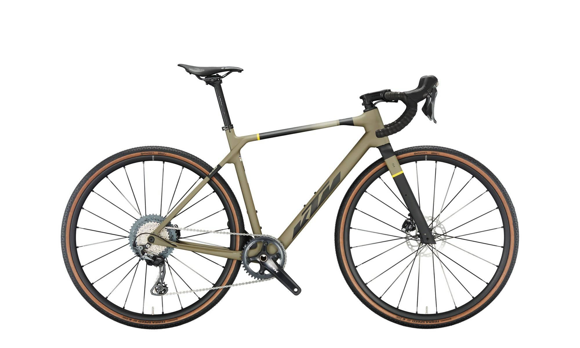 KTM X-STRADA ELITE olive grey matt (black+yellow) 2023 28"; Diamant