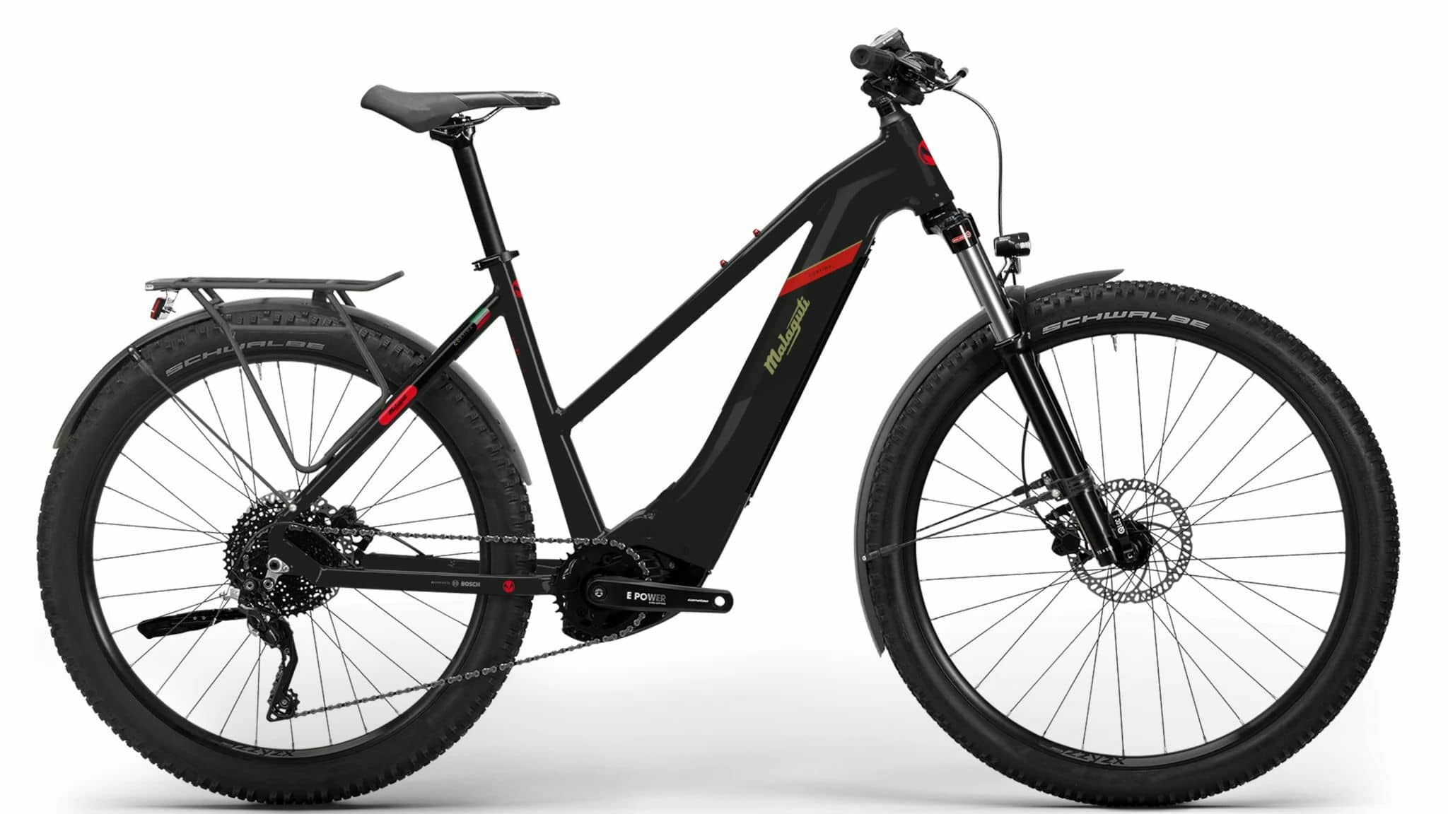 Malaguti Cortina TRT 5.2 Schwarz/Rot 2023 28"; 750 Wh Trapez