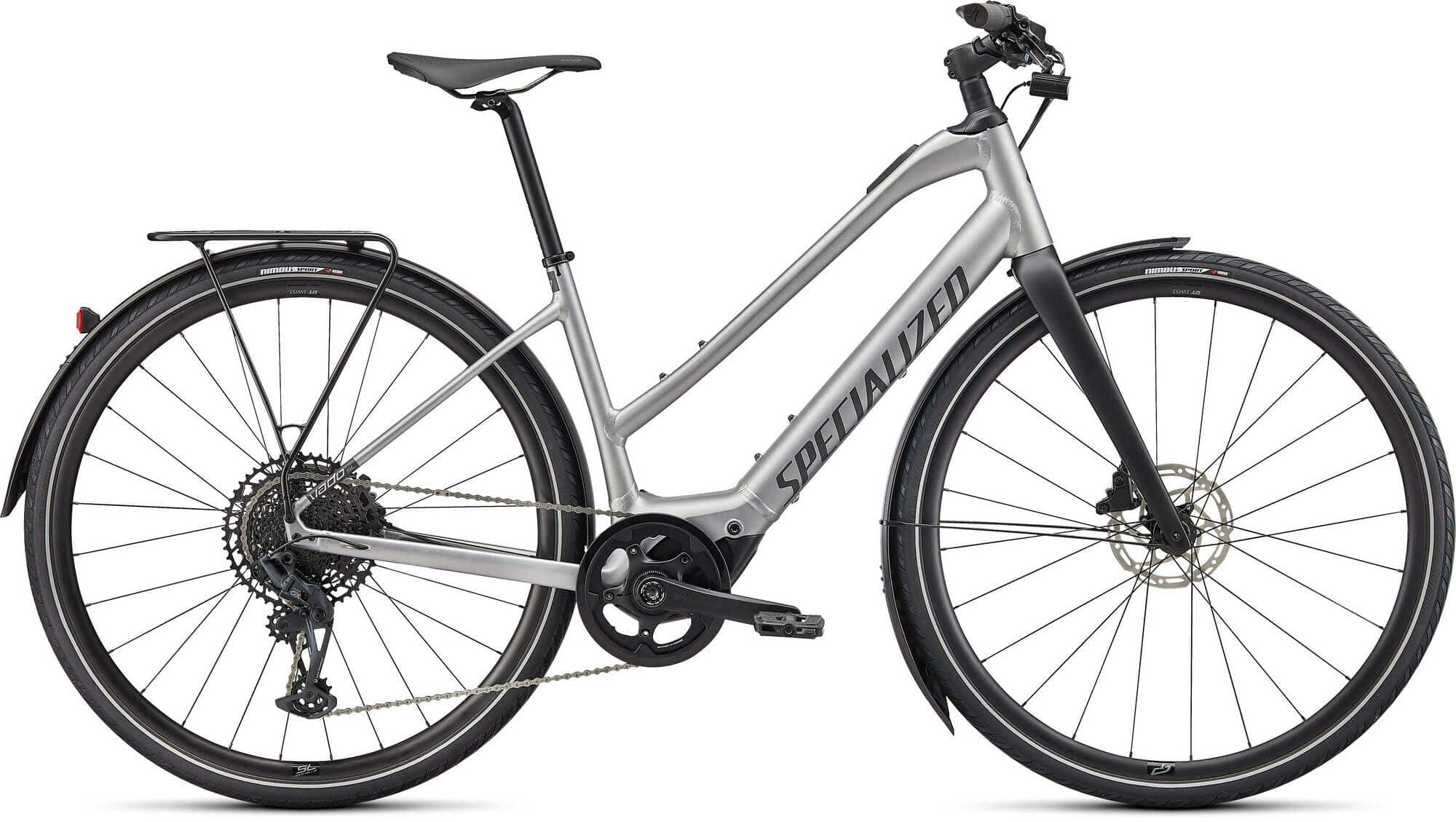 Specialized Turbo Vado SL 5.0 Step-Through EQ Brushed Aluminum/Black Reflective ...
