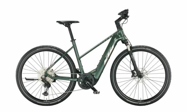 KTM MACINA CROSS 710 moss grey (chrome+orange) 2022 28"; 750 Wh Trapez