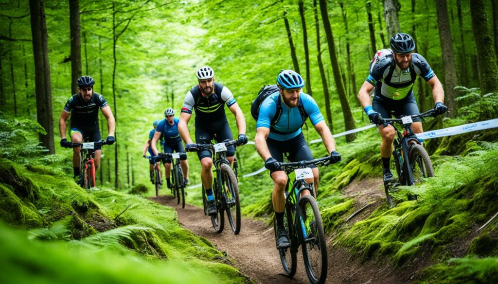 Mountainbiken auf dem Rennsteig-Radweg